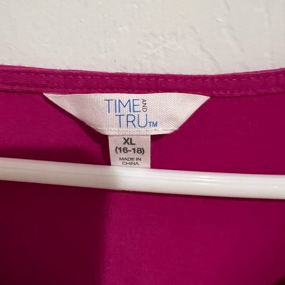 Tiered Pink Dress- Time and Tru- Size XL - Picture 2 of 6